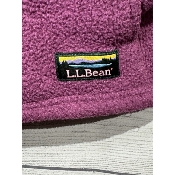LL Bean Fleece Jacket Womens Small Katahdin Zip Up Pockets Outdoors Purple - Picture 4 of 12